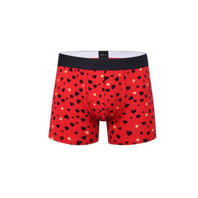 China Wholesale High Quality S/M/L/XL Breathable 95%cotton,5%elastane Red Underwear Man Boxer Briefs for sale