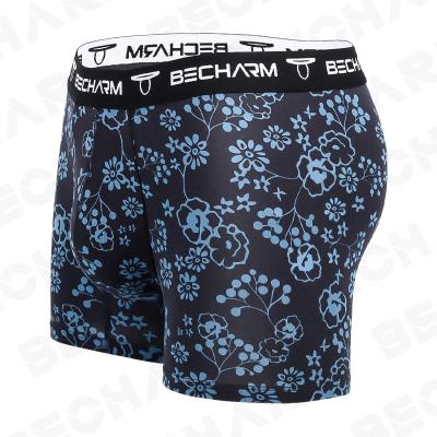 China Multi-Colors Logo Waistband Men Underwear RTS Elastane Antibacterial Custom Breathable Fitness Boxer Briefs for sale