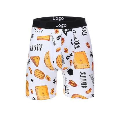 China New Antibacterial Men Fashion Full Printed Sports Performance Boxer Briefs Custom Made Comfortable Soft Men Underwear Wholesale for sale