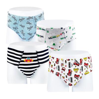 China Handsome Cartoon Breathable Boy Underwear Panties Junior Boxer Briefs Print Teen Casual Children's Soft Cotton Underpant for sale