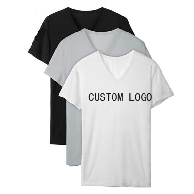 China Men's Customs Outdoor Wear OEM Summer Short Sleeve V-Neck Casual T-Shirts For Men for sale