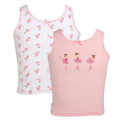 China High Quality Breathable Sleeveless T-shirt Girls Vests Vests Custom Kids Clothing for sale