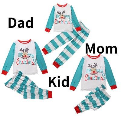 China QUICK DRY Unisex Parent-child Christmas Printing Suit Family Long Sleeve Christmas Pajamas Sets Sleep Set for sale