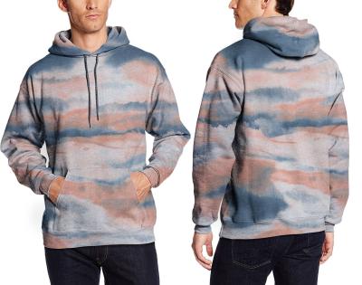 China Anti-Shrink Men Tie Dye Hoodie Street Wear Pullover Sweatshirt For Men Tie Dye Colorful Dye Oversized Sweatshirt for sale