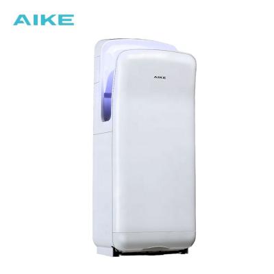 China Hotel AIKE AK2006H China High Quality Free Standing ABS Plastic Touchless Air Wall Mounted Automatic Blade Jet Hand Dryer with hepa for sale