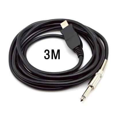 China GUITAR Factory 3M Angled Copper Guitar Cable For Electric Guitar PVC Bulk Guitar Cable for sale