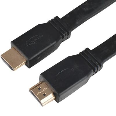 China Ultra High Speed ​​18Gbps 3D Multimedia Gold Plated Connectors 1.4 4K*2K Audio Black Version 1.5m Ethernet Cable Flat for sale