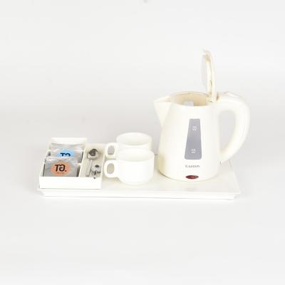 China Cheap price 360 ​​degree tray rotation base set with 0.8L capacity 2022 ivory plastic mini electric kettle for sale