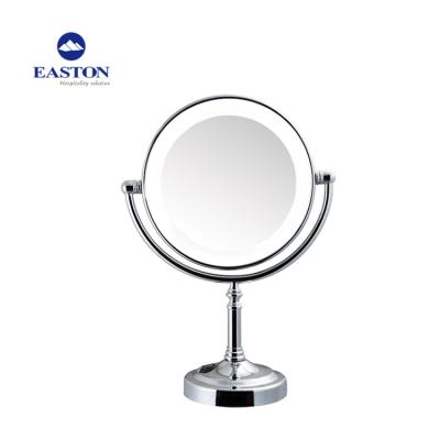 China 2-Face Hotel Led Light Magnifying Mirror/Shaving Mirror, Round Bathroom Wall Mirror With Led Lights For Bathroom for sale