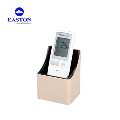 China Sustainable Fashionable High Quality Leather Remote Control TV Stand Hotel Room Amenities for sale