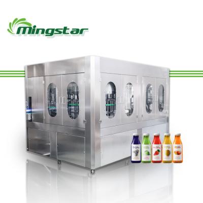 China Food Juice Filling Machine 3 in 1 PET Bottle Orange Mango Grape Apple Juice Production Line for sale