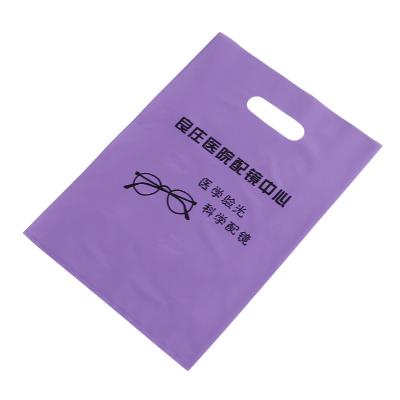 China Moisture Proof Collapsible Design Halloween Gift White Plastic Die Cut Bag for sale