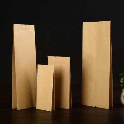 China Shenzhen Factory Recyclable Paper Bag Package Side Gusset Kraft Paper Bag For Food for sale