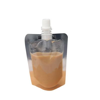 China Barrier BPA Smell Proof Stand Resealable Flexible Liquid Transparent Pouch With Spout Water Bag for sale