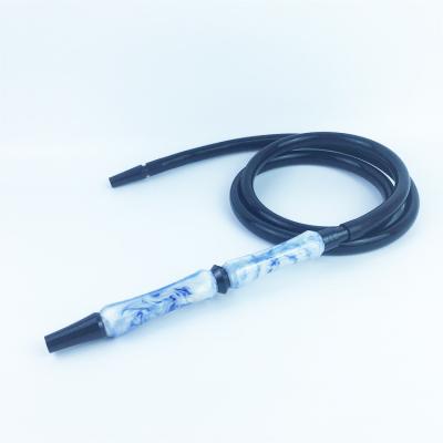 China Colored Shiny Hookah Shisha Handle soomth handle colorful silicone smooth tube Hose Shisha Waterpipe for sale