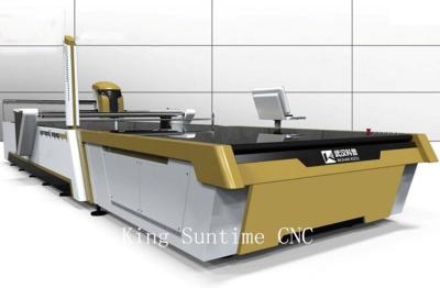 China Diamond Hardness Blade Cnc Leather Cutting Machine Continuous Up - Down Cutting for sale