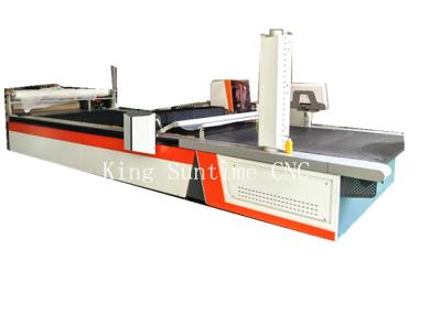 China 16 - 25kw CNC Leather Cutting Machine With Automatic Conveyor Material Delivery System for sale