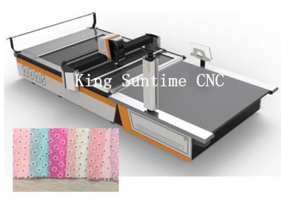 China Material Cutter CNC Textile Cutting Machine Double Gear Derogatory Method for sale