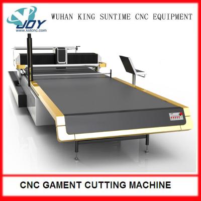 China Electric Automatic Fabric Cutter , CNC Cloth Cutting Machine With Completed Spreading for sale