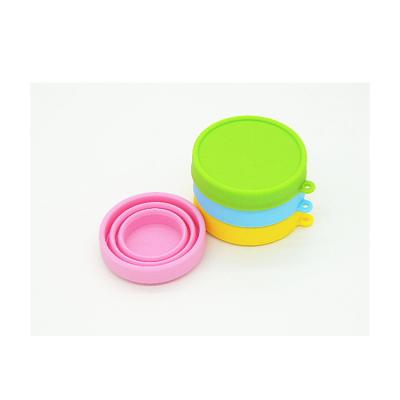 China NEW Portable Silicone Retractable Collapsible Cup With Lid Outdoor Telescopic Collapsible Drinking Cup Travel Camping Water Cup for sale