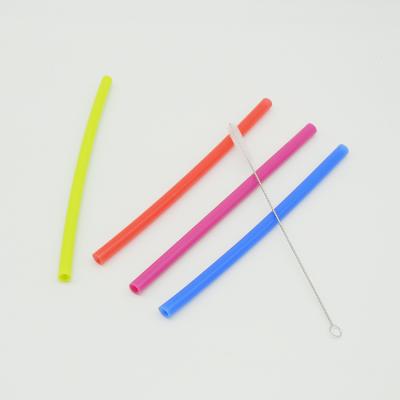 China Amazon Straw Silicone Straw Disposable Juice Hot Tea Drinks Straight Straw Can Be Reused for sale