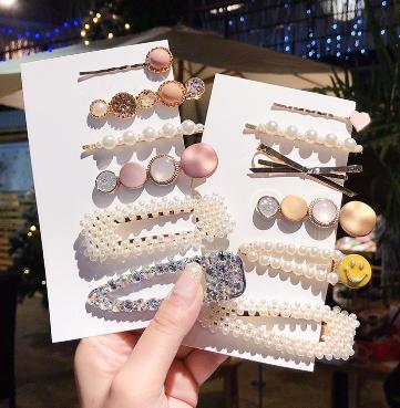 China Wholesale High Quality Environmentally Friendly Fashion Korean Girl Pearl Hair Pins Luxury Pearl Hair Clips New Designs Handmade Hairpins For Women for sale