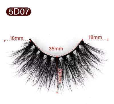 China 3D 5D Thick Mink Fake Eyelashes, 100% Handmade Dramatic Thick Crisscross Group 25mm False Eyelashes, Long Soft Reusable Eyelashes for sale