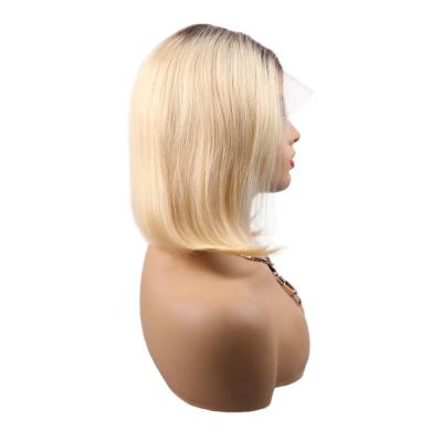 China Straight Lace Front Bob Wigs Brazilian Bob Curly Style 10A Silky Straight Unprocessed Virgin Hair 1B/613 13x4 for sale