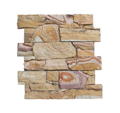 China Modern Wood Grain Eye Sandstone Cement Culture Stone Stone for sale