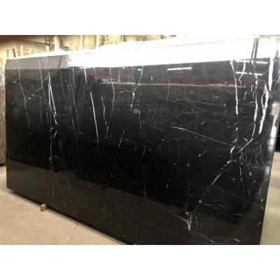 China Wholesale Modern Natural Marble Chinese Black Marble Slabs Flooring Tiles for sale