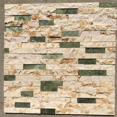 China Modern Green Jade Culture Stone Wall Stack Stone For Interior Exterior Wall Stone for sale