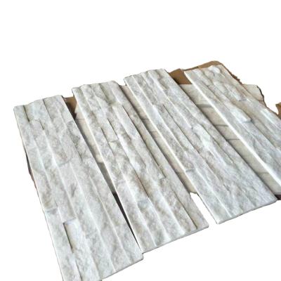 China Modern White Natural Quartz Slate Low Price Culture Stone Price for sale