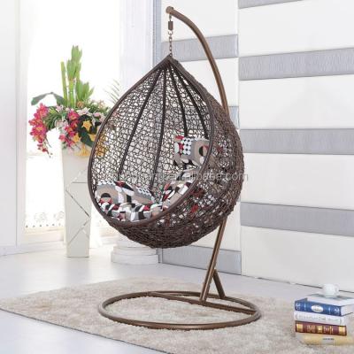 China Leisure Style Outdoor Rattan Chair Furniture Swing Rattan Hanging Chair for sale