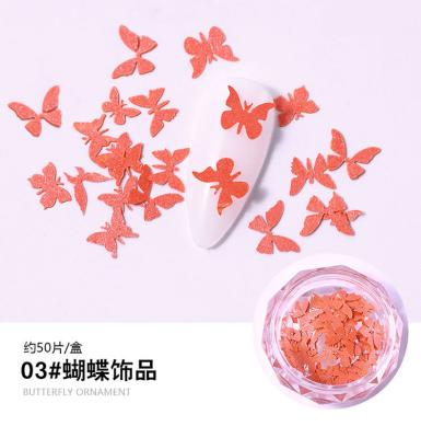 China TSZS 2020 New Fashionable Wood Pulp Chips 3D Butterfly Nail Art Decoration Paillette Sequin Slice Wholesale for sale