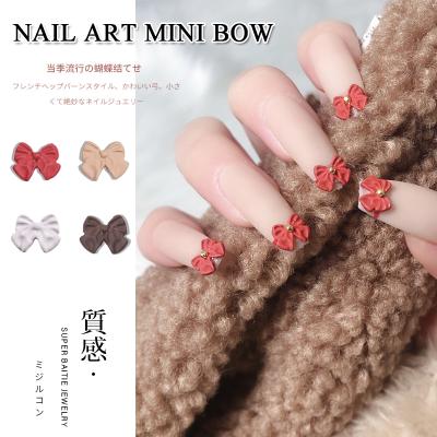 China TSZS Friendly 3D Multicolor Nail Charms Alloy Rhinestones Nail Art Decoration Mini Bow Jewelry For Nail Salon for sale