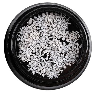 China Ultra-thin Gold 3D Nail Decals Decoration Nail Art DIY Glitter Christmas Snowflakes Metal Silver Slice for sale