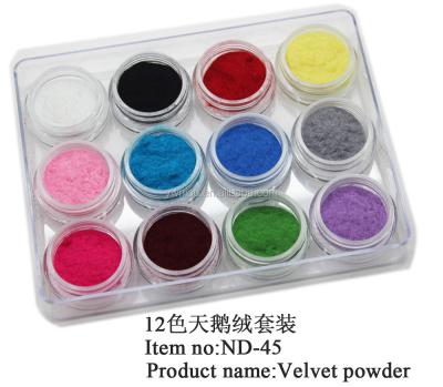 China Fashionable 25 COLORS VELVET NAILS ASSEMBLY POWDER MANICURE NAIL TIP BLURRED POLISH for sale