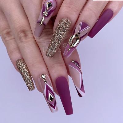 China TSZS 500pcs Factory Price Original Transparent False Square Nial Stiletto Long Tips Artificial Finger Nails for sale