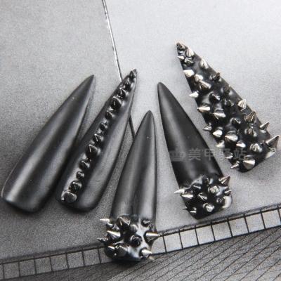 China Other Hot Selling Clear Sharp Edge AN45 Cover Half Tips Sharp Acute Curved Nail Tips for sale