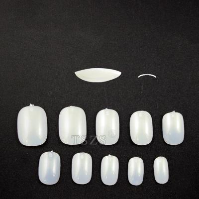 China TSZS Design 500pcs/bag Acrylic Fake Nature Nails Kids Children Kids ABS Full Cover Short Oval Nail Tips for sale