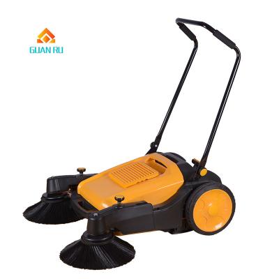 China Foldable Manpower Small Size Push Machine Push Rod Sweeper Hotels Energy Saving Sweeper for sale