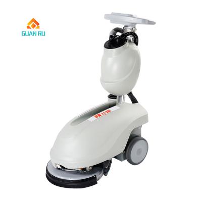 China Hotels Mini Hand Push Floor Scrubber Walk Behind Machine Floor Cleaning Scrubber for sale