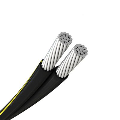 China ICEA Triplex Service Aerial Standard Aerial Drop Cable Aluminum Crayfish Cable 2/0 A.W.G. Wire ABC Cable for sale