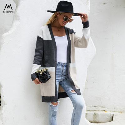 China MXN SF1105 Size Women's Knitted Sweater Women,Casual And Stylish Looser Color Matching Breathable Cardigan,Fashion Autumn Sweater For W for sale