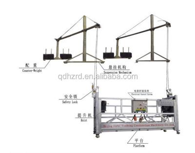 China Modern Zlp630 Zlp630 Gondola 630kg ZLP630 630kg 6m Aluminum Alloy Suspended Wire Rope Working Platform for sale