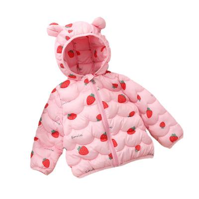 China New winter coat kids baby boy girl cotton jacket baby light weight clothes cute ears padded hooded WT01 for sale