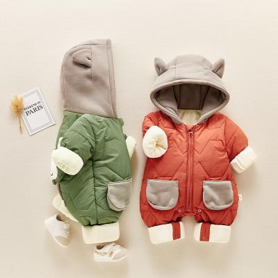 China Supplier Polyester/Cotton Baby Chinese Cotton Winter Long Sleeve Rompers Boy Girl Thicken Warm Outwear Clothes for sale