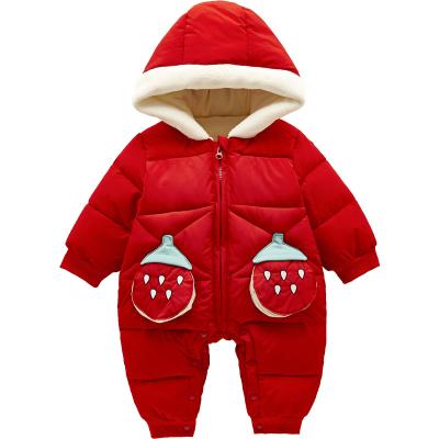 China 2021 Wholesale Warm Thick Newborn Baby Romper Winter Stocking Cotton-Padded Rompers BBN-106 for sale