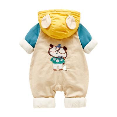 China Polyester/Cotton Winter Toddler Baby Overalls Overalls Clothing Newborn Infant Hooded Baby Boy Girls Outwear Rompers for sale