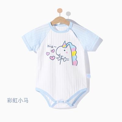 China Spandex/Cotton Baby Summer Short Sleeve Rompers Toddler Design Romper Newborn Jumpsuit For Baby for sale